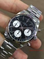 Swiss Replica Rolex Daytona Paul Newman Stainless Steel Black Chronograph Watch 